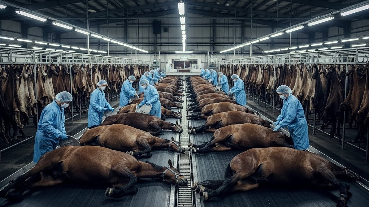 Inside Modern Horse Leather Factory: From Raw Horse Skin to High-End Fashion (Full Process)