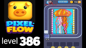 Pixelflow level 386 Guide Walkthrough Solution