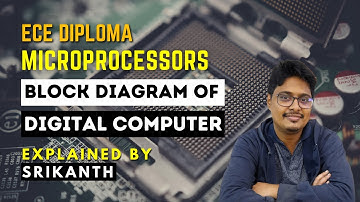 Block Diagram of Digital Computer in telugu | Microprocessors Subject |  Polytechnic ECE telugu