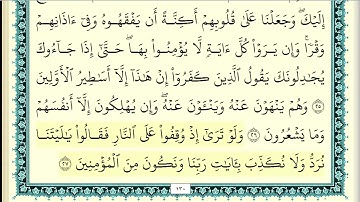 6- ياسر سلامة سورة الانعام كاملة ومكتوبة