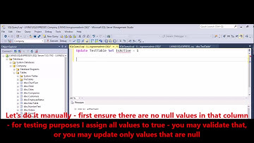 MSSQL -  Fix Error - Unable to modify table  Cannot insert the value NULL into column