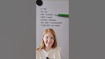 Counting in Swedish (BIG numbers)