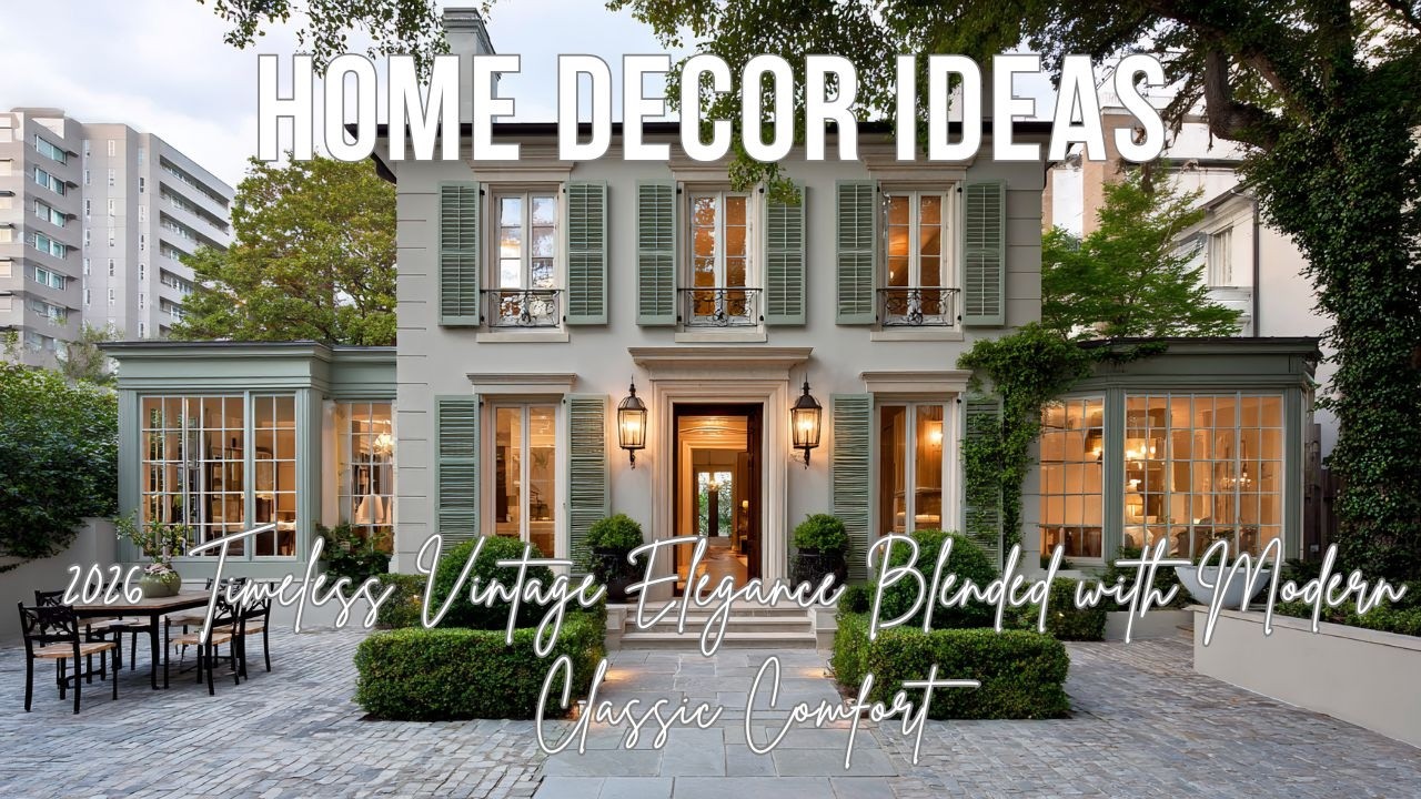 Идеи для оформления дома 2026: вневременная винтажная элегантность в сочетании с современным клас...
