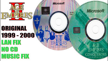 Original 1999 Age of Empires II - LAN + Music + NOCD + Video fix Tutorial