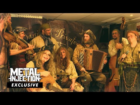 YE BANISHED PRIVATEERS Perform Pirate Rock "Deck and Hull" Live | Metal Injection