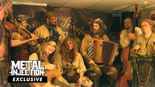 YE BANISHED PRIVATEERS Perform Pirate Rock "Deck and Hull" Live | Metal Injection