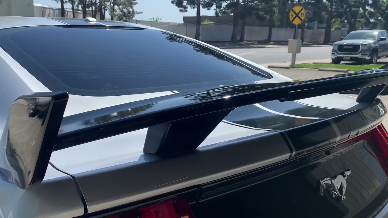 Ecoboost Mustang Spoiler installed