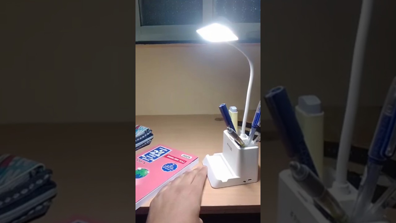 Multi-Feature Desk Lamp Under Budget! 💸✨ | Rechargeable Study Lamp with Pen & Phone Stand!📱✒️