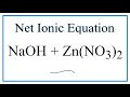 Net Ionic Equations and Reactions