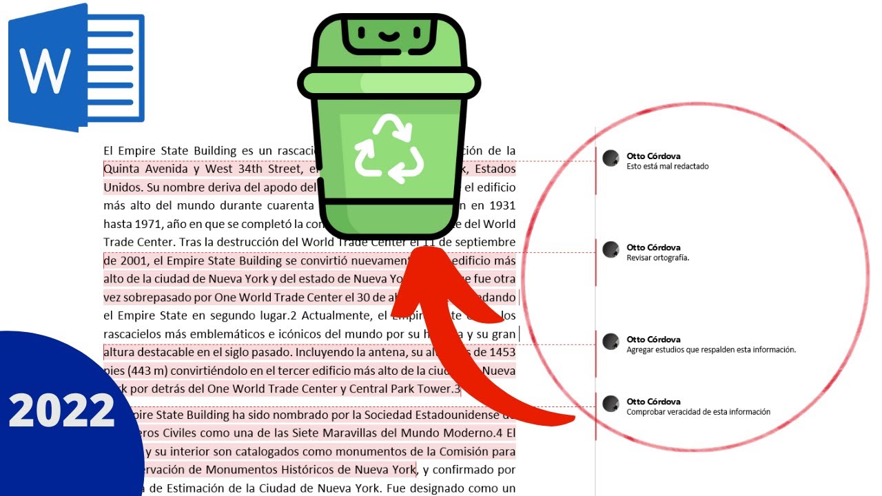 Como quitar comentarios en word Como quitar comentarios en word