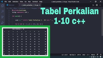 Membuat Tabel Perkalian 1 sampai 10 c++