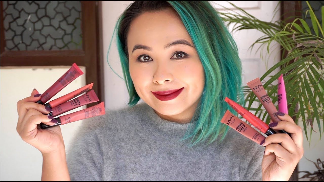 Nyx Powder Puff Lippie Cream Swatches and Review YouTube