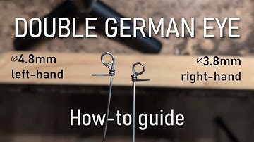 Making a double German eye for piano strings