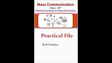 Mass Communication- Class -12 (Hindi Medium) Practical File