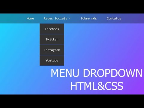 Como fazer um MENU DROPDOWN com HTML e CSS | Em APENAS 6 Minutos. - YouTube