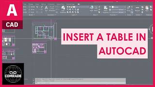 How to insert a table in Autocad