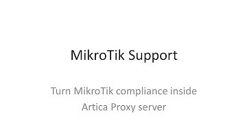 Enable MikroTik routers support in Artica