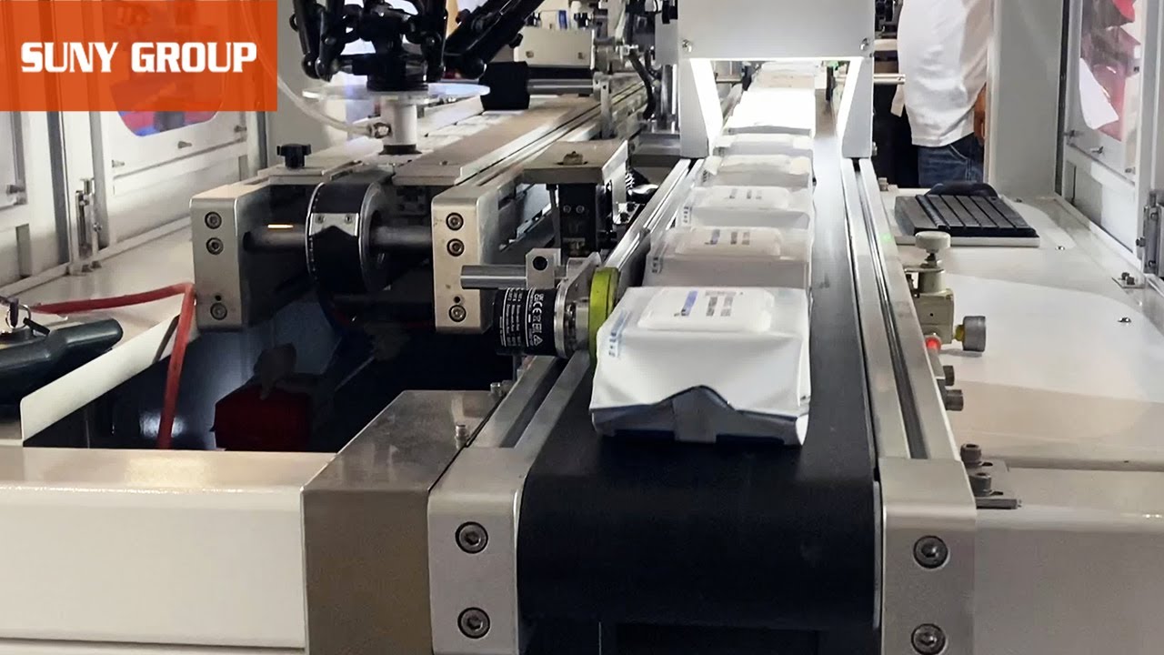 Lid Applicator for Wet Wipes Production Line (90-110 Packs/Min) - YouTube