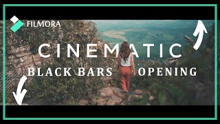 How to make a CINEMATIC BLACK BARS OPENING Effect in Filmora X | Tutorial 2021