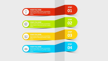4 Steps Multicolor Slide Design in PowerPoint
