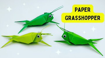 How To Make Easy Origami Paper Grasshopper  For Kids / Craft Ideas / Paper Craft Easy / KIDS crafts