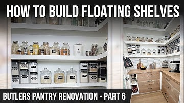 How to Build Floating Shelves from Scratch #woodworking #diykitchen #diyproject #pantryorganization