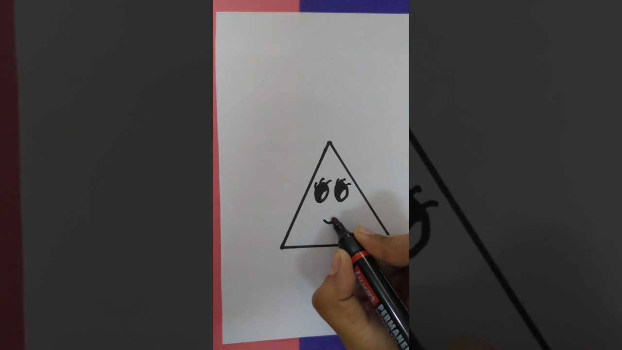 Draw a cute triangle #trending #drawing #cutedrawing #cute - YouTube