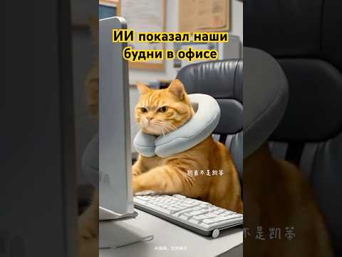 Доказательство того, что все мы немного котики. ИИ показал наши будни в офисе.