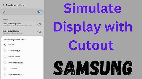 How to Change Simulate Display with Cutout on Samsung: S23 Ultra, S23+, S22 Ultra, S22+