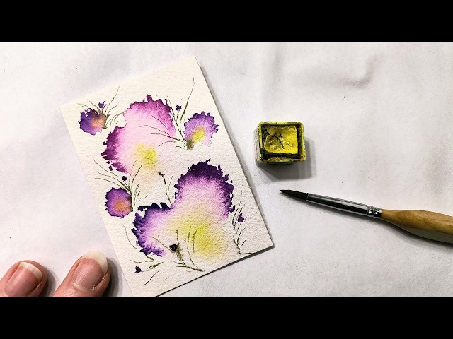 EASY loose watercolor florals for beginners tutorial » How to