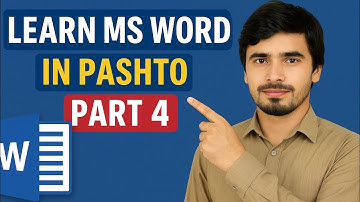 Learn ms word in pashto part 4 short video