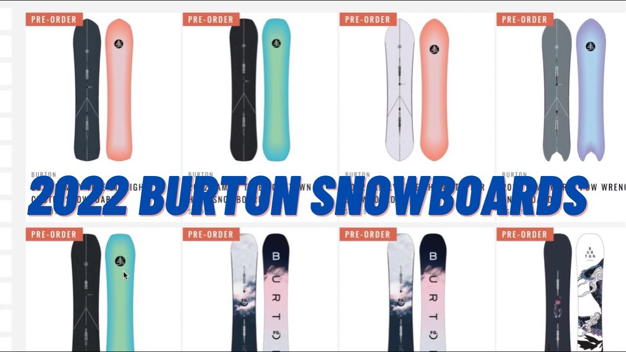 Burton 2022 Snowboards