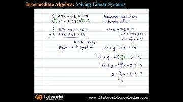 Dependent Linear System with Three Variables - Algebra fwk IA 03-0403