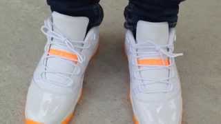 bright citrus jordan 11 on feet