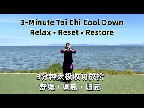 Video thumbnail for “3-Minute Tai Chi Cool Down – Relax • Reset • Restore | 身心放松收功” by Sifu Amin Wu
