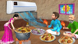 Garib Beti Ka Ghar Rasoi Mei Split AC Chicken Biryani Cooking Street Food Hindi Kahani Hindi Stories