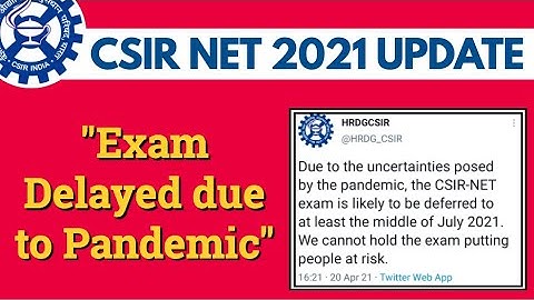 CSIR NET 2021 Delayed due to Pandemic | CSIR-NET 2021 Update | All 