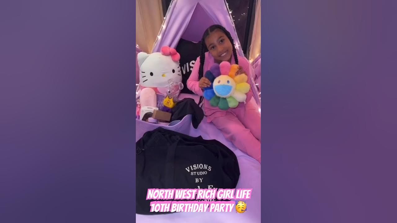 NORTH WEST BIRTHDAY PARTY NORTH WEST TIKTOK #rich #birthday #shorts ...