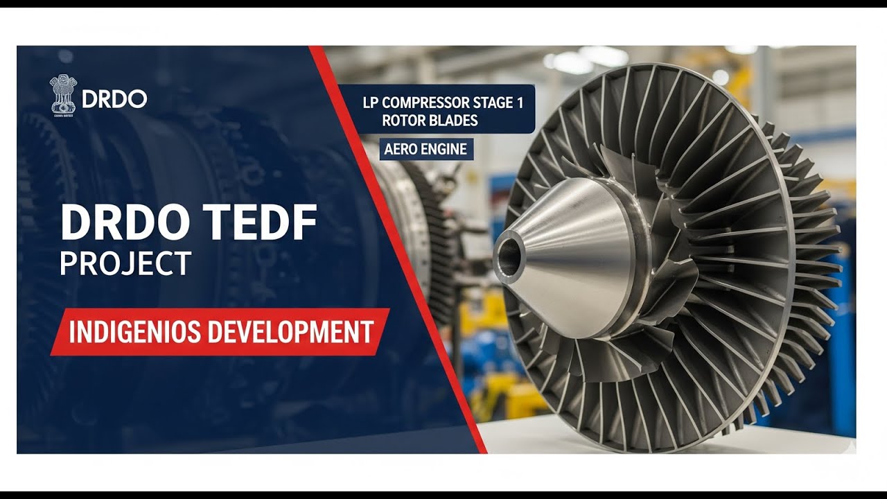 DRDO TEDF Project Seeks Indigenous Development Of LP Compressor Stage 1 Rotor Blades For Aero Engine