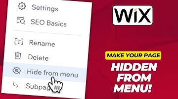 How to Hide or Show a Page on WIX | Bonus: Remove Page from ANY Search Result! - 2026