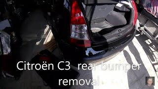 Citroën C3 (2002-2009) rear bumper removal