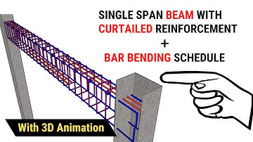 Bar bending schedule of a beam | BBS of Single span beam | with 3d animation | Civil Tutor #bbs