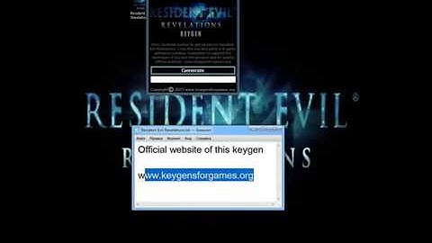 Resident Evil Revelations PC Game Keygen and Crack
