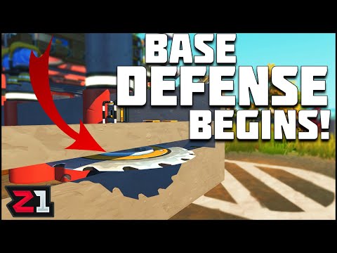 Starting Our Base DEFENSE ! Scrap Mechanic Survival Ep. 13 | Z1 Gaming