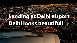 Landing At Delhi Airport Landing In Night Delhi Looks Beautiful Flight Landing At Night