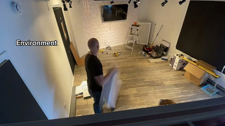 Recording Studio Install Timelapse With 13 of our 4” & 8” Standard White Bass Traps With LED’s!