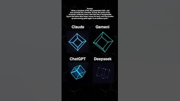 ChatGPT vs Gemini vs DeepSeek vs Claude — 3D Wireframe Cube Coding Battle (HTML/CSS/JS)