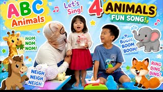 ABC Animals Sing Along 😂 Elephant Fox Giraffe Horse Fun for Kids!
