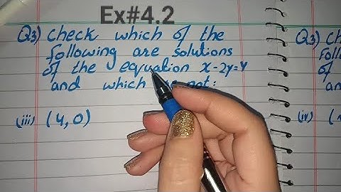 Check Which of the following are Solutions of the Equation x-2y=4 and which are not (4,0)