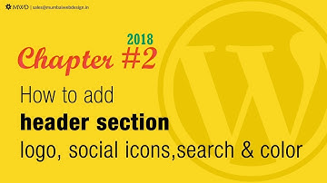 How to Make a WordPress Blog | Header Section - logo, Navigation Menu, social icons